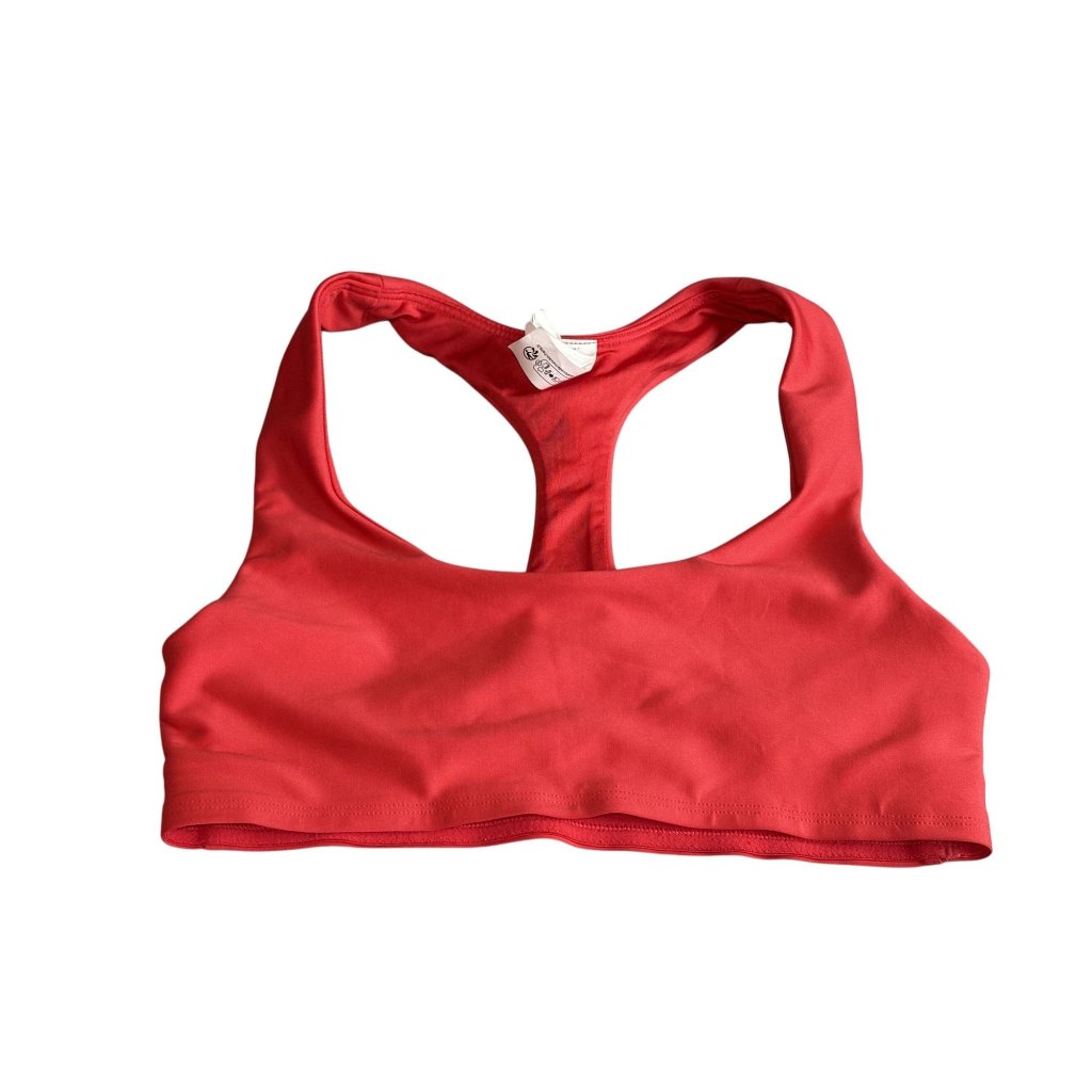 Alo Yoga Airlift Advantage Racerback Sports Bra In Red Hot Summer